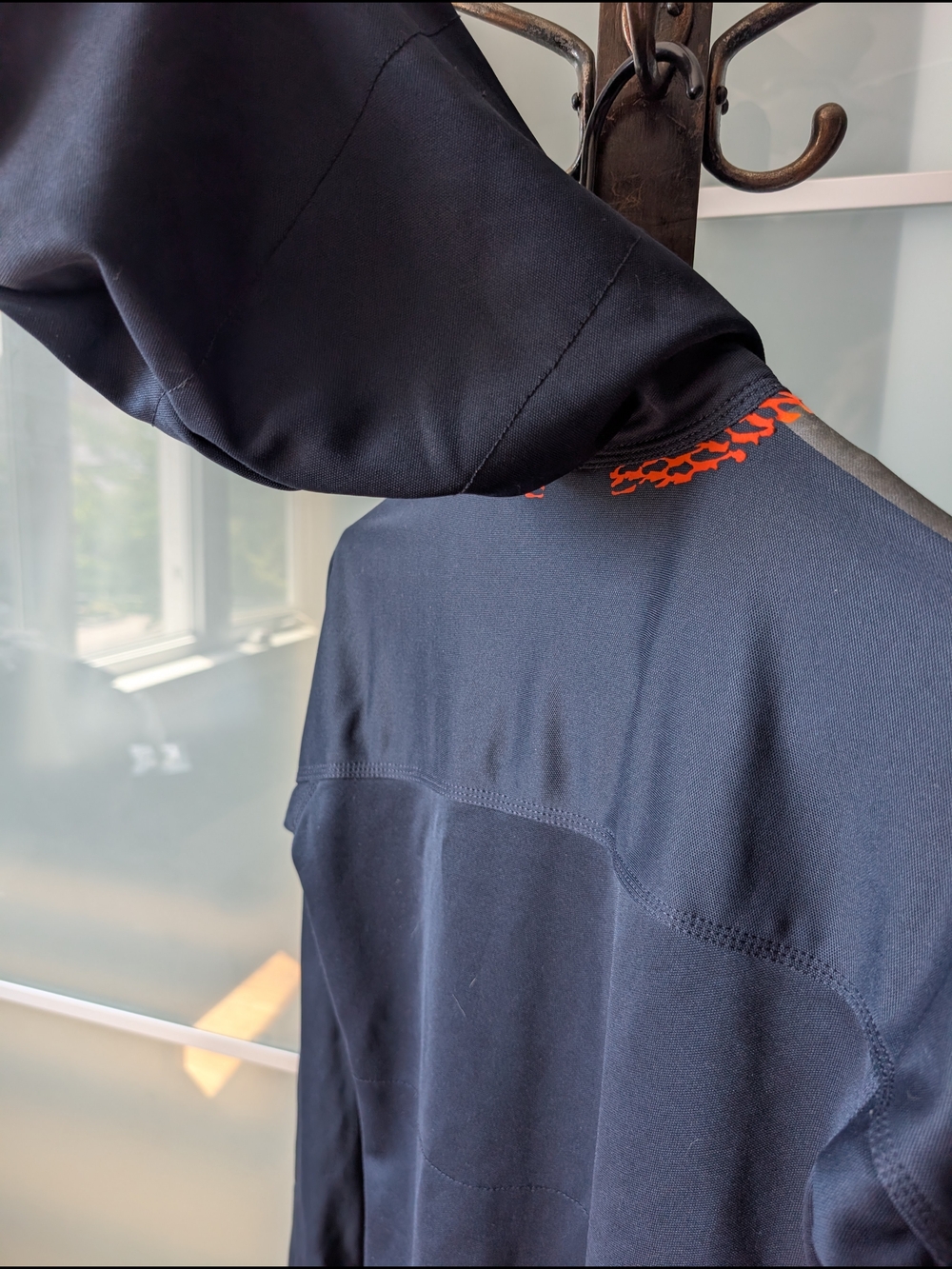 📼Rare Vintage adidas Safety Long Navy Hooded Full Zip Long Track Jacket Dress S - Picture 5 of 13